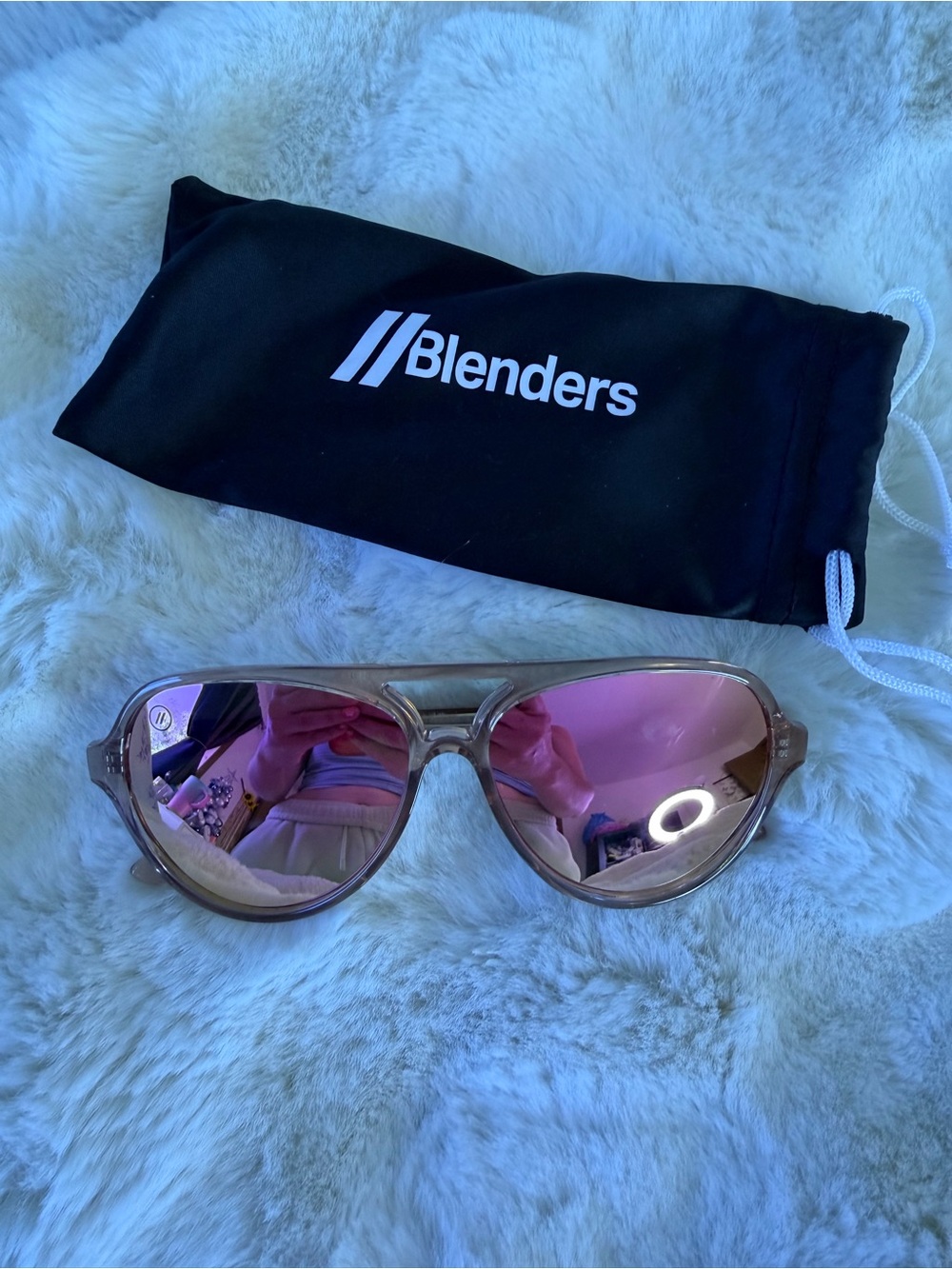 Blinder women’s Pink Mirrored Aviator Sunglasses -